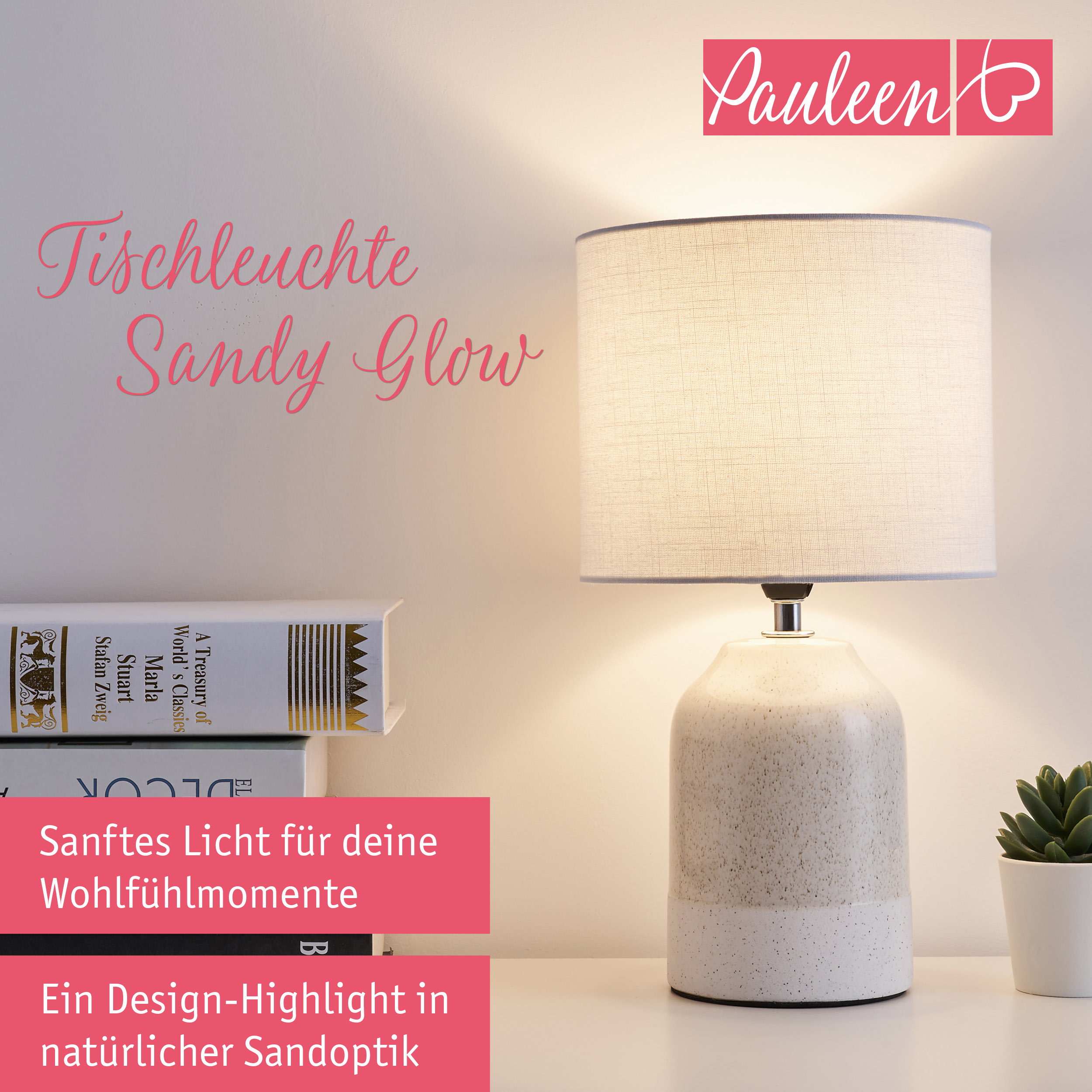 Paulmann Pauleen Tischleuchte Sandy Glow E14 max. 20W Beige/Weiß