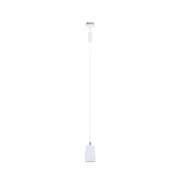 Modern white metal pendant light with slim design for stylish indoor lighting solutions
