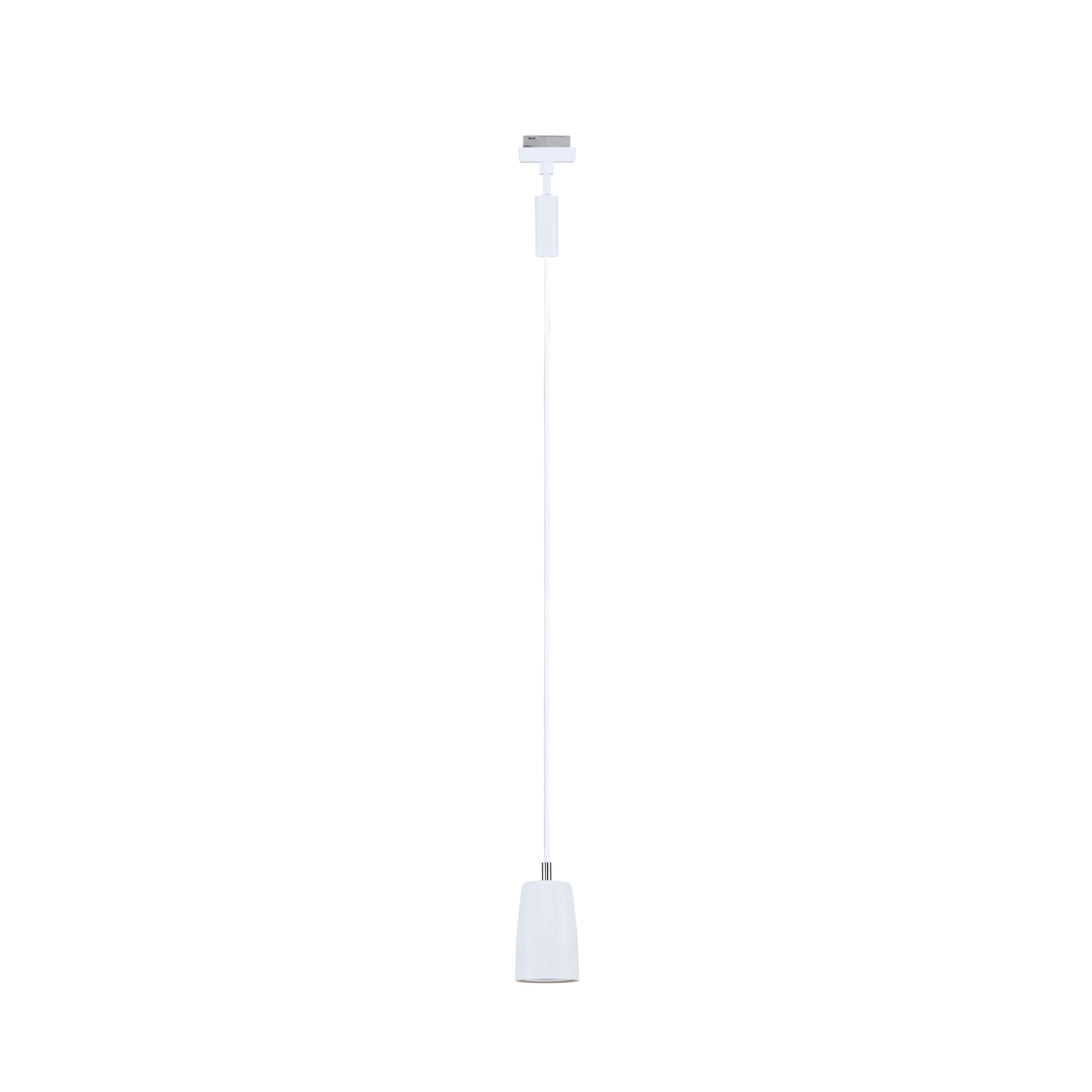 Modern white metal pendant light with slim design for stylish indoor lighting solutions