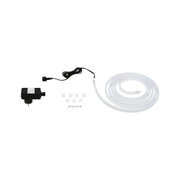 Bande lumineuse LED néon blanche avec adaptateur noir et clips de fixation pour éclairage intérieur