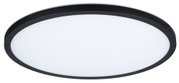 Plafonnier LED rond avec cadre noir et diffuseur blanc pour éclairage moderne