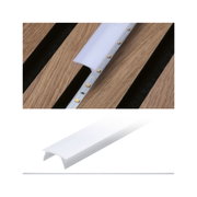 Weißes LED-Profil aus Kunststoff mit Diffusor für LED-Streifen, Lichtleiste Zubehör