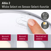 LED-paneel Abia 2 White Select Schemergestuurde bewegingsmelder (HF) rond 170mm 9,5W 1100lm White Select Wit