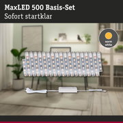 MaxLED 500 Basis-Set mit warmweißen LED-Streifen und Netzteil für einfache Raumbeleuchtung