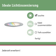 Rundes LED-Einbauleuchte mit Aluminiumrahmen und RGB-Farbwechsel für moderne Lichtgestaltung