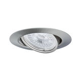 Spot encastré rond en acier inoxydable brossé avec LED réglable pour éclairage intérieur moderne