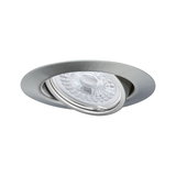 Round brushed stainless steel recessed spotlight with adjustable LED for modern room lighting