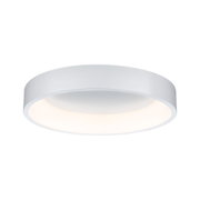 Round white plastic ceiling light with warm white LED for indoor lighting