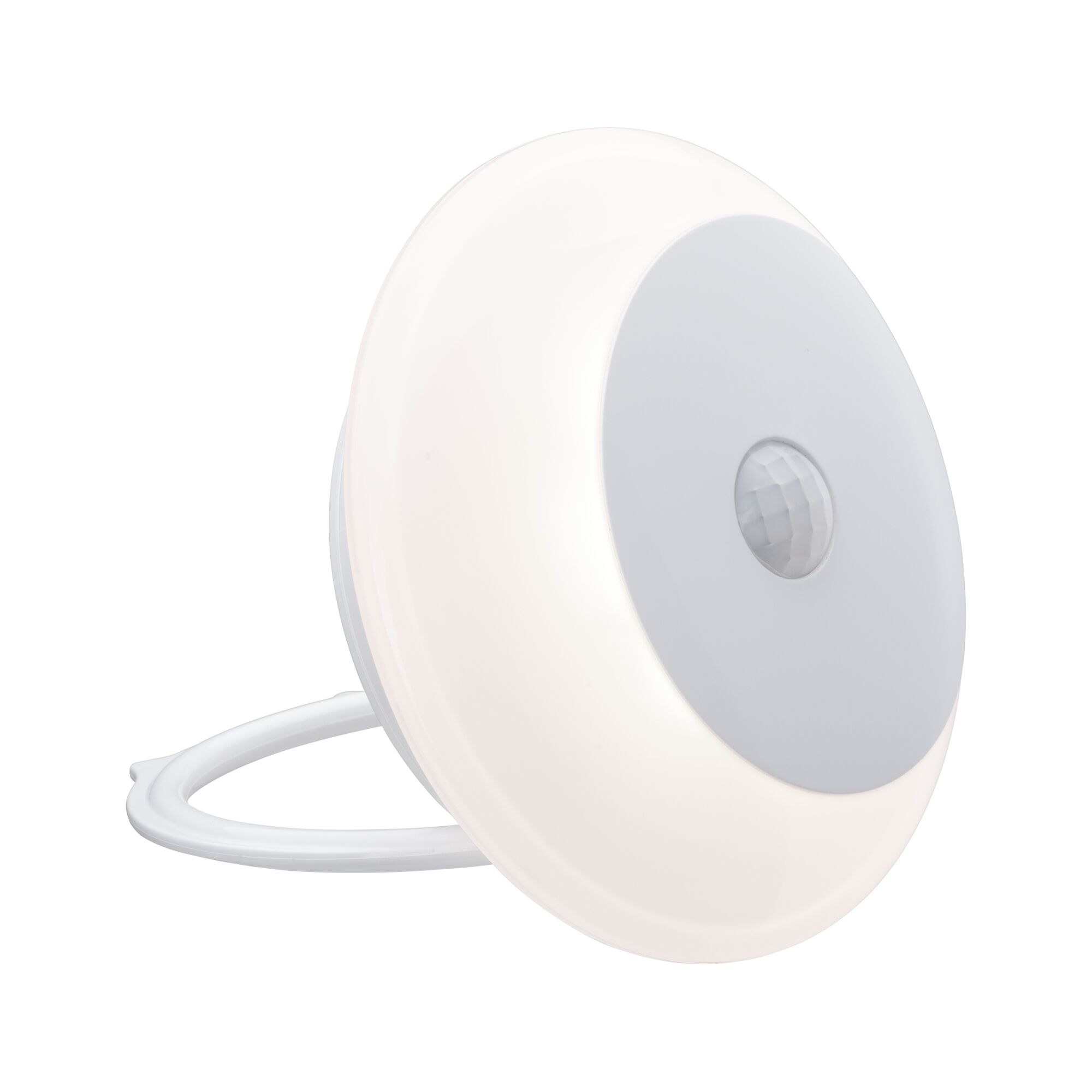 Veilleuse Viby Détecteur de mouvement rond 3000K 40lm Veilleuse LED ronde blanche avec capteur de mouvement et support flexible pour une lumière douce