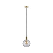 Lampa wisząca z przezroczystego szkła i mosiężnego metalu, nowoczesny design do wnętrz