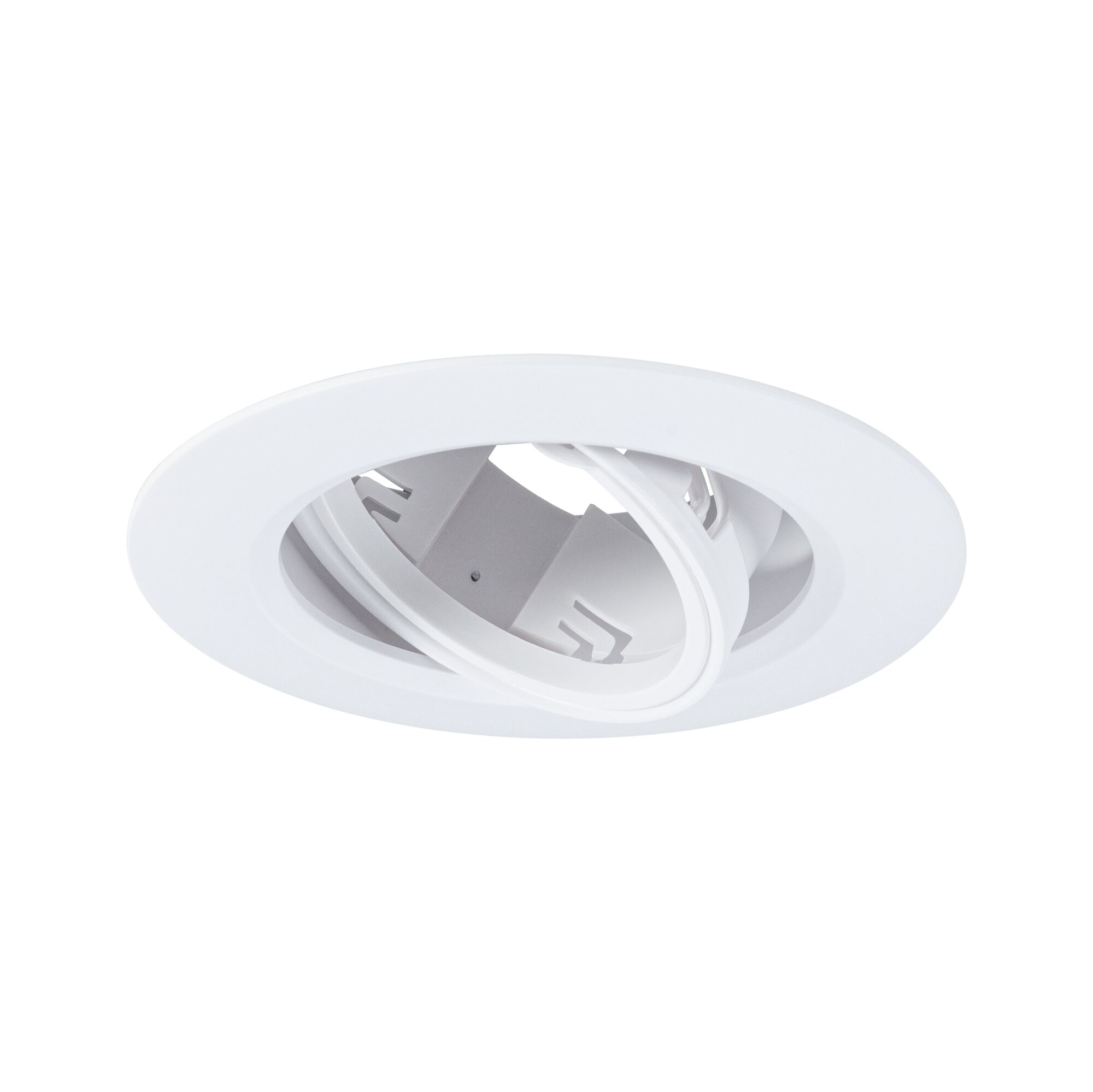 White plastic recessed spotlight with adjustable insert for flexible LED lighting solutions
