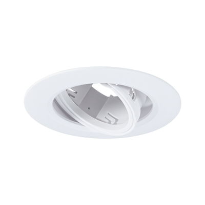 White plastic recessed spotlight with adjustable insert for flexible LED lighting solutions