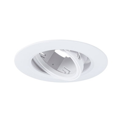 Witte inbouwspot van kunststof met verstelbare inzet voor flexibele LED-verlichting