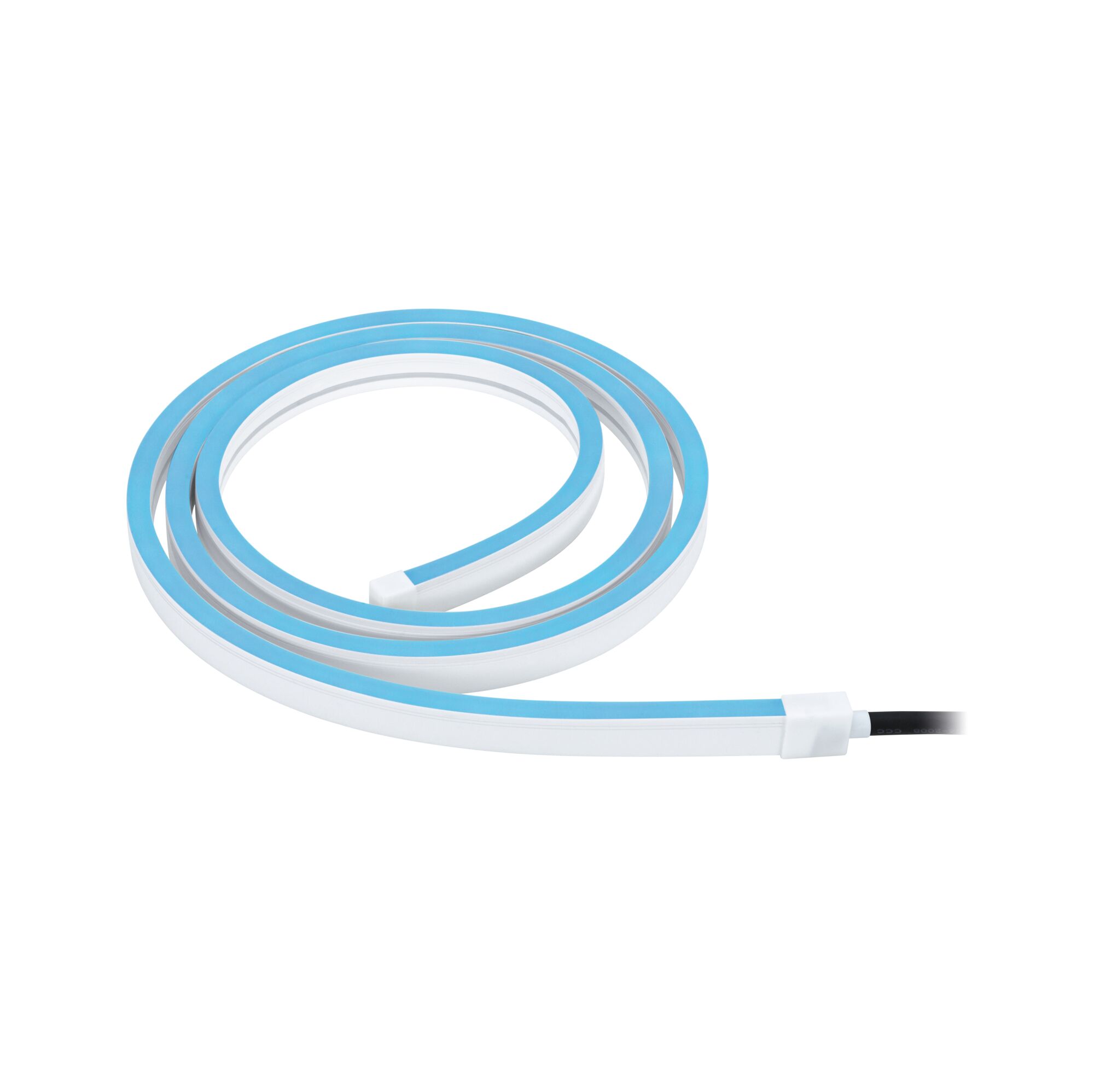 Flexible white LED strip light with blue glow for modern interior lighting solutions