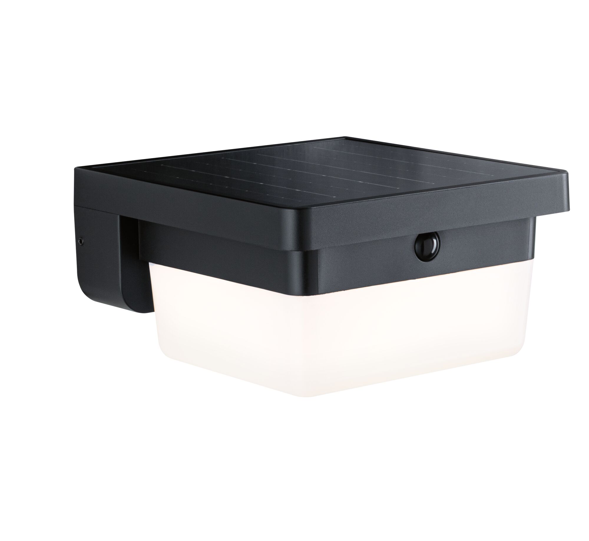 Hybrid Applique d'extérieur LED Isleen House 230V + Solaire IP44 carré 163x163mm 3000K 2,3W 230lm 230V Noir