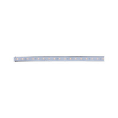 Long LED light strip with warm white LEDs and transparent cover for flexible lighting solutions