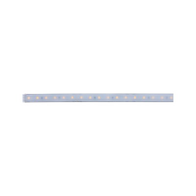 Long LED light strip with warm white LEDs and transparent cover for flexible lighting solutions