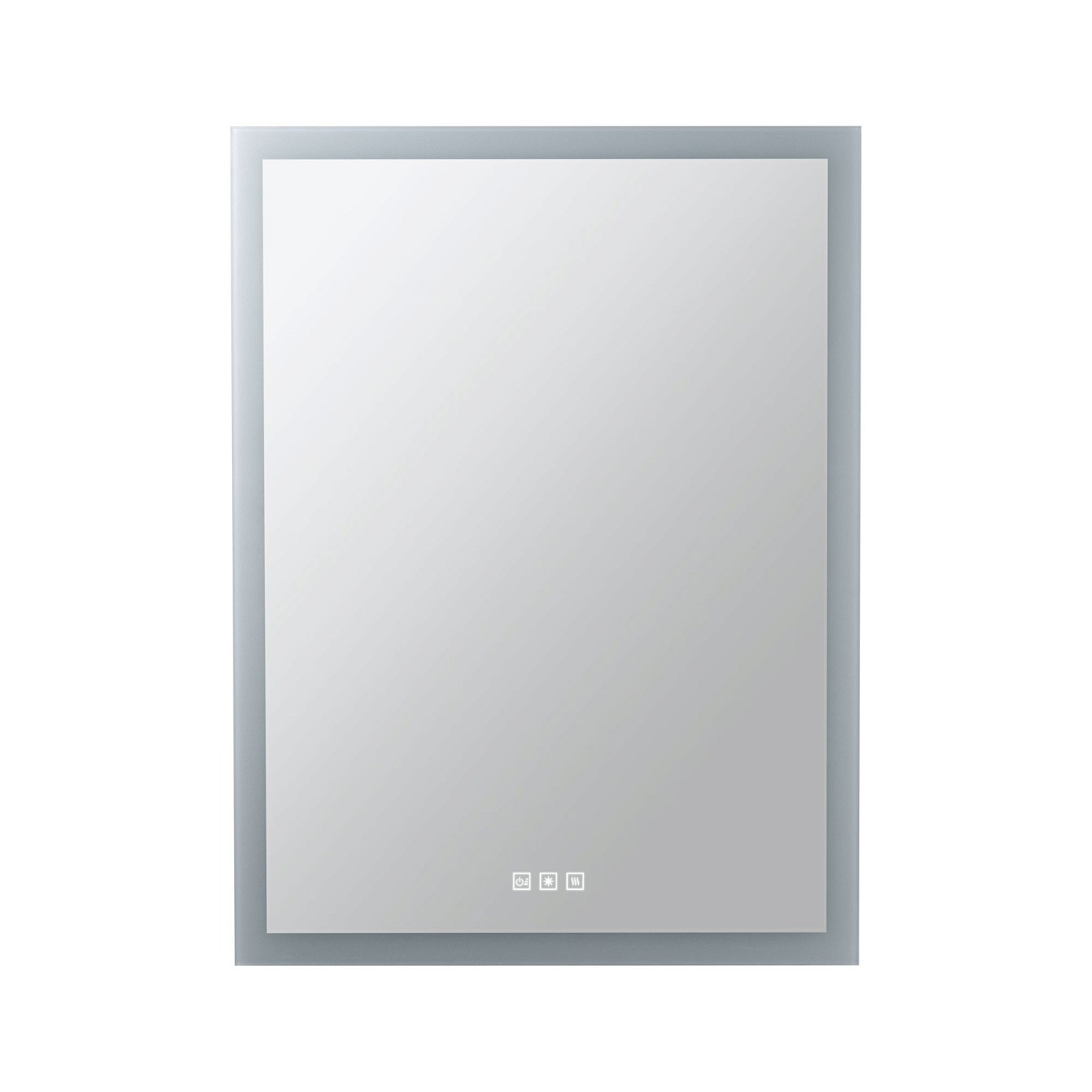 LED Illuminated mirror Mirra IP44 White Switch 1600lm 230V 22W dimmable Mirror/White