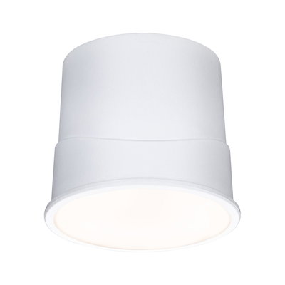 Round white LED ceiling light made of plastic with diffused light for modern interiors