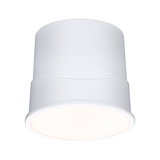 Rund hvid LED-loftlampe i plastik med diffust lys til moderne indretning