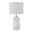 Pauleen Table luminaire Pretty Purity E14 max. 20W White/Grey Table lamp with white fabric shade and patterned grey ceramic base for home lighting