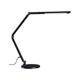 Zwarte metalen LED-bureaulamp met verstelbare arm voor moderne werkverlichting