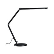 Schwarze LED-Schreibtischlampe aus Metall mit verstellbarem Arm für modernes Arbeitslicht