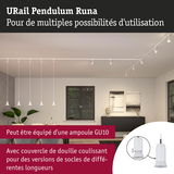 Suspension URail Pendulum Runa blanche avec douille GU10 pour options d'éclairage variées