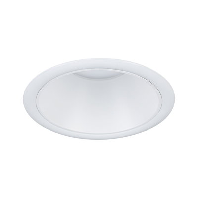 Round white LED recessed panel made of plastic for energy-efficient ceiling lighting
