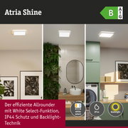 Atria Shine LED-Deckenleuchte mit White Select, IP44 Schutz und Backlight-Technik in Weiß