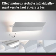 Applique murale LED blanche en métal réglable avec éclairage dimmable vers le haut et le bas