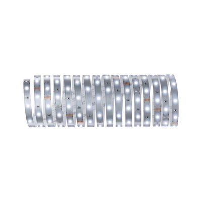 Flexible white LED strip light with adhesive backing for versatile lighting applications and decoration