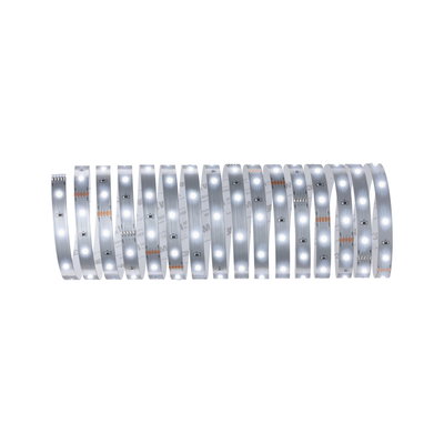 Flexible white LED strip light with adhesive backing for versatile lighting applications and decoration