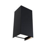 Zwarte aluminium wandlamp met vierkant ontwerp en geïntegreerde LED voor moderne binnenverlichting