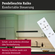 Pendelleuchte Raiko in Schwarz mit Fernbedienung dimmbar für moderne Küchenbeleuchtung