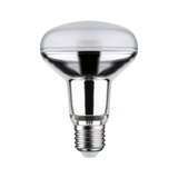 Reflektorlampe mit E27-Fassung aus klarem Glas und silberner Beschichtung für gezielte Beleuchtung