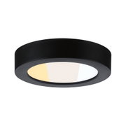 Plafonnier LED rond en métal noir avec température de couleur réglable pour éclairage intérieur