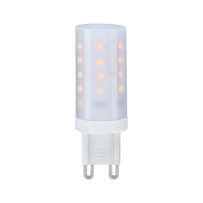 Kleine LED-Lampe mit G9-Sockel in Weiß mit warmweißem Licht für energiesparende Beleuchtung