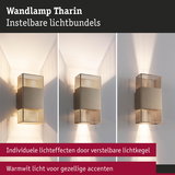 Moderne grijze metalen wandlamp Tharin met verstelbare lichtbundels en warmwit licht