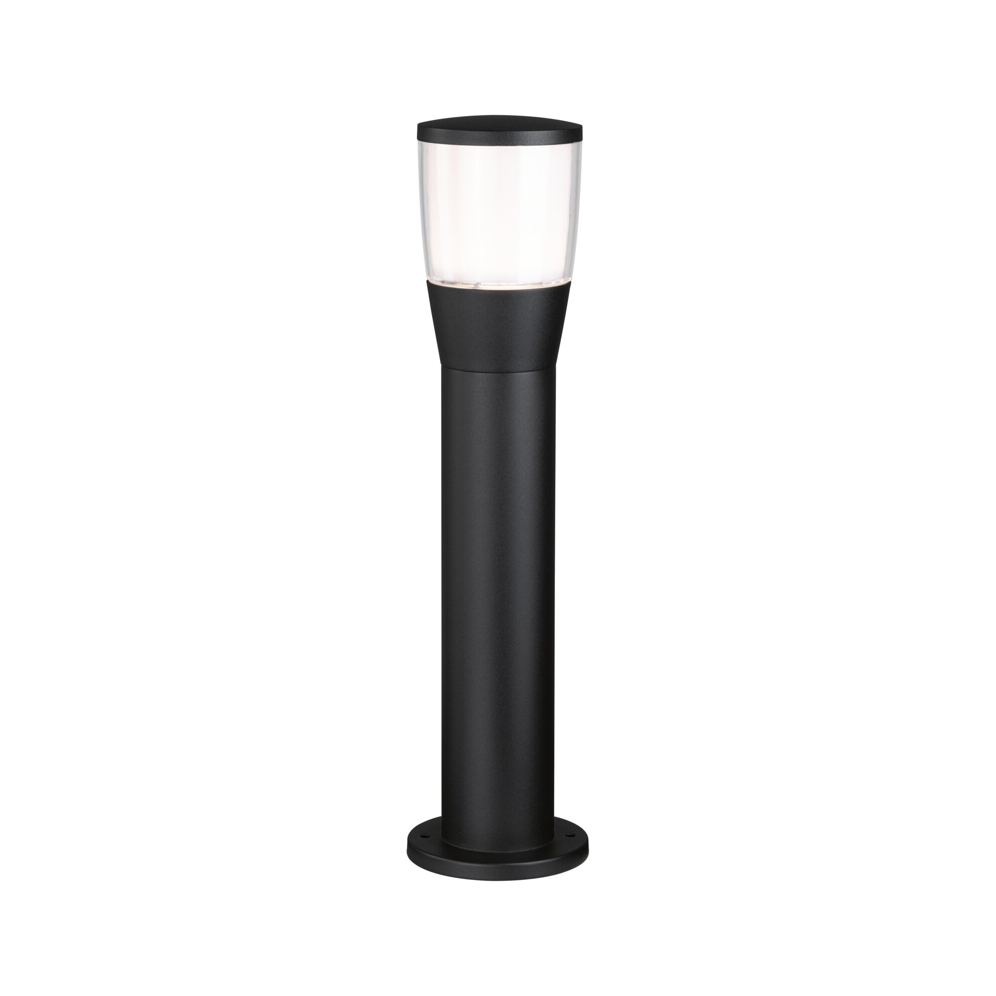LED-bolderlamp Bako zeewater bestendig IP44 500mm max. 20W 230V Antraciet E14 Aluminium/Glas Zwarte buitenlamp van metaal met heldere kap voor tuin- en padverlichting