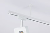Modern white metal LED track spotlight for flexible ceiling lighting in living spaces