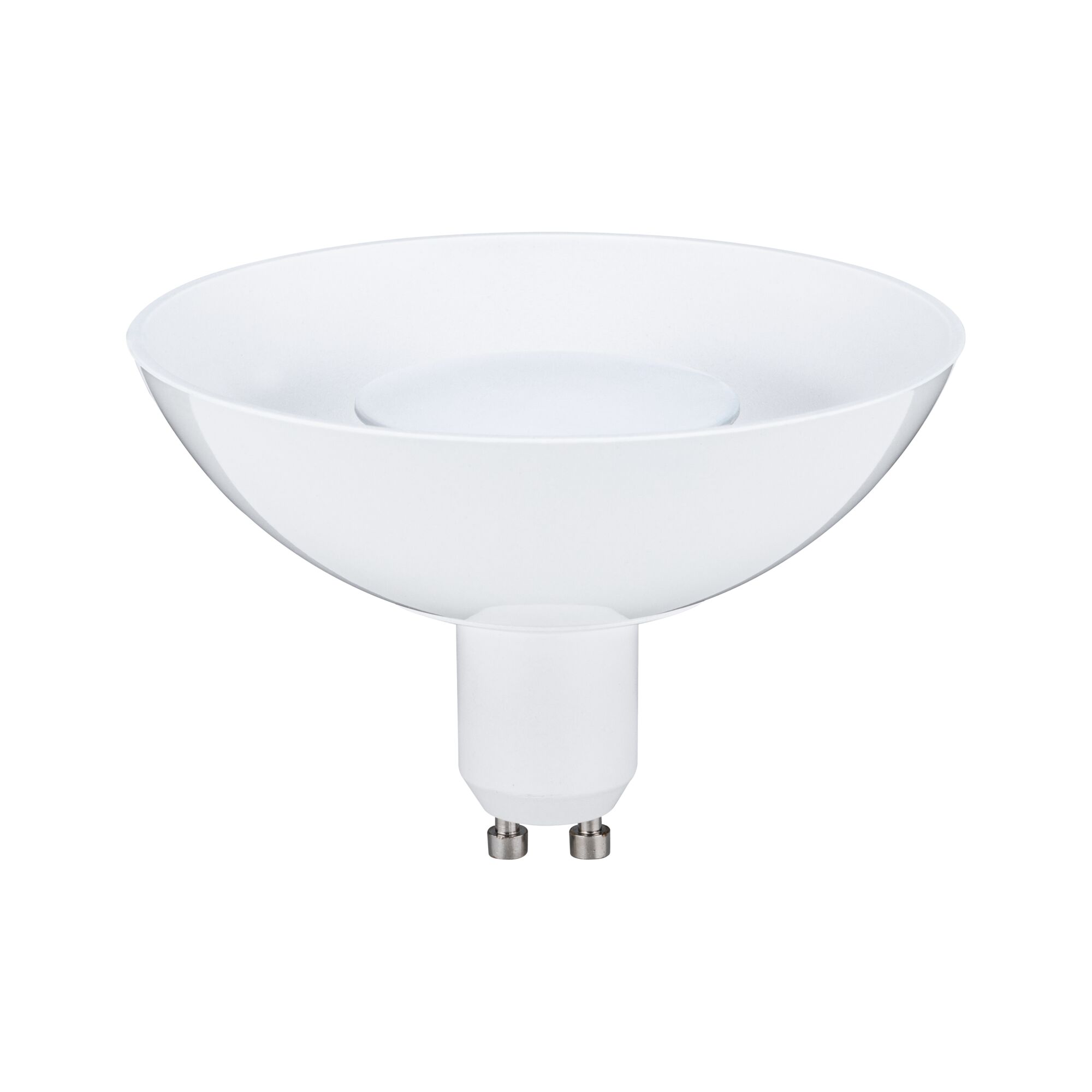 White LED reflector lamp with GU10 base made of plastic for energy-saving lighting