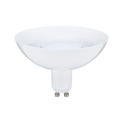 White LED reflector lamp with GU10 base made of plastic for energy-saving lighting