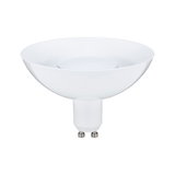 White LED reflector lamp with GU10 base made of plastic for energy-saving lighting