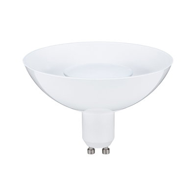 White LED reflector lamp with GU10 base made of plastic for energy-saving lighting