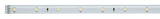 Long flexible LED strip with white LEDs and transparent cover for modern lighting accents.