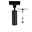 URail Adaptateur de suspension Universal max. 50W 230V Noir mat Spot de plafond cylindrique noir en métal avec vue détaillée de la fixation au plafond, éclairage LED
