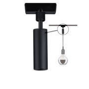 Support de plafond en métal noir avec suspension par câble pour lampes LED modernes