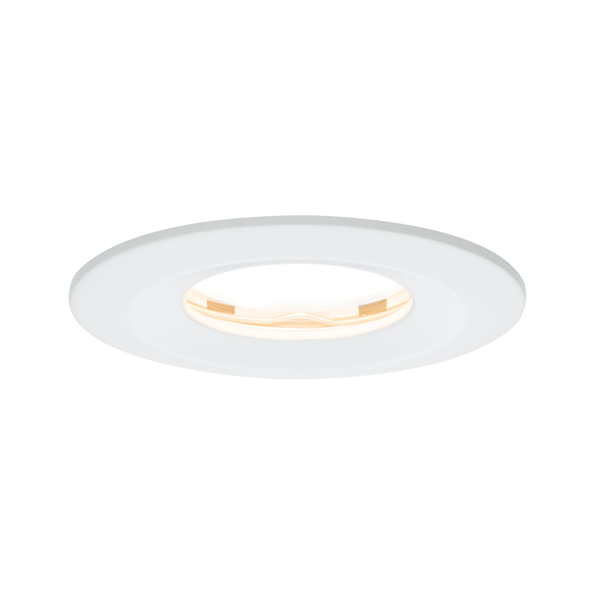 Spot encastré LED Nova Plus Coin fixe IP65 rond 78mm Coin 6W 470lm 230V gradable 2700K Blanc dépoli Spot encastré LED rond blanc avec lumière blanc chaud pour éclairage intérieur moderne