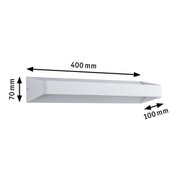 Weißer Wandregal aus Metall mit Maßen 400x70x100 mm für moderne Wohnraumgestaltung